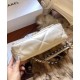 Copy Chanel 19 Rhombus Quilted Motif Brass Link Top Handle Women's White Goatskin Leather Flap Bag Fashion Medium Crossbody Bag