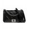 Fashion Design Black Chevron Lambskin Leather Silver Tone Meatal Boy Medium Boy Bag - Imitation Chanel Chain Bag Foor Ladies