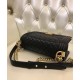 Faux Chanel Diamon Type Lattice Brass Top Handle CC Push Lock Black Lambskin Leather Medoium Boy Bag For Ladies