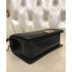 Faux Chanel Diamon Type Lattice Brass Top Handle CC Push Lock Black Lambskin Leather Medoium Boy Bag For Ladies