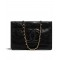 Fashion Black Cowhide Leather Oversized CC Logo Pattern Women's Chain Strap Shoulder Bag - Replica Chanel Small Square Shopping Bag