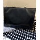 Fashion Black Cowhide Leather Oversized CC Logo Pattern Women's Chain Strap Shoulder Bag - Replica Chanel Small Square Shopping Bag