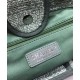 Replica Chanel Light Green Canvas & Raffia Woven Large Deauville Brand Logo Printing Chain Shoulder Strap Female Shopping Bag