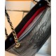 Faux Chanel Front Oversized CC Logo Pattern Two-Tone Metal Chain Shoulder Strap Black Plicated & Quilted Leather Large Tote Bag