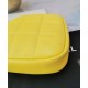 Latest Chanel Diamond Style Wrap Around Zipper Front CC Logo Signature Women's Small Yellow Leather Bag UK