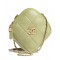 Imitation Chanel Classic Goden Logo Lock Women's Small Avocado Green Quilted Leather Chain Shoulder Strap Square Bag