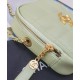 Imitation Chanel Classic Goden Logo Lock Women's Small Avocado Green Quilted Leather Chain Shoulder Strap Square Bag