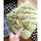 Clone Chic Chanel Mademoiselle Turn Lock Golden Chain Shoulder Strap Female Mini 2.55 Green Shearling & Quilted Leather Vertical Bag