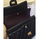 High Quality Yellow Gold Plated Chain Shoulder Strap Rectangle Turn Lock - Faux Chanel Female Classic 2.55 Flap Bag 28CM