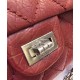 Top Sale Antique Silver Chain Shoulder Strap Mademoiselle Lock Classic 2.55 - Imitation Chanel Red Ruffled Leather Flap Bag