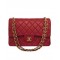 Imitation Chanel Female Classic Jumbo Yellow Gold Plated Shoulder Strap CC Logo Turn Lock Double Flap Crossbody Bag 30CM