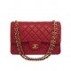 Imitation Chanel Female Classic Jumbo Yellow Gold Plated Shoulder Strap CC Logo Turn Lock Double Flap Crossbody Bag 30CM