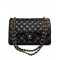 Imitated Chanel Diamond Style Pattern Black Quilted Leather Ladies Classic Jumbo Double C Twist Lock Large Flap Bag