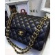 Imitated Chanel Diamond Style Pattern Black Quilted Leather Ladies Classic Jumbo Double C Twist Lock Large Flap Bag