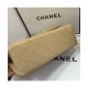 High End Beige Quilted Lambskin Leather Golden Double Chain Straps Women's Classic Jumbo- Replica Chanel Flap Bag