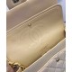 High End Beige Quilted Lambskin Leather Golden Double Chain Straps Women's Classic Jumbo- Replica Chanel Flap Bag