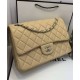 Hot Selling Women's Classic Jumbo Double Flaps Beige Quilted Leather Silver Chain - Faux Chanel CC Logo Crossbody Bag Large