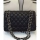 Spring Large Black Quilted Leather Double Chain Shoulder Straps - Women's Imitated Chanel Classic Jumbo Handbag Online