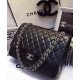 Popular Black Lambskin Leather Silver Chain Strap CC Logo Twist Lock - Replica Chanel Women's Classic Jumbo Double Flap Bag