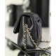 Replica Chanel Black Quilted Lambskin Leather White Pearl Beads Decoration CC Logo Lock Women's Small Flap Bag