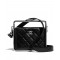 2022 New Chanel Silver Frame Kiss-lock Black Quilted Leather Crossbody Bag Women's Square Clutch Bag