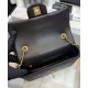 Sweet Style White Pearl Decoration Golden Chain Trimming CC Turn Lock - Fake Chanel Black Quilted Leather Crossbody Bag