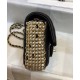 Sweet Style White Pearl Decoration Golden Chain Trimming CC Turn Lock - Fake Chanel Black Quilted Leather Crossbody Bag