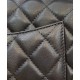 Sweet Style White Pearl Decoration Golden Chain Trimming CC Turn Lock - Fake Chanel Black Quilted Leather Crossbody Bag