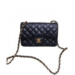 Faux Chanel Small Black Quilted Cowhide Leather Golden CC Lock Women's Chain Design Flap Bag Online