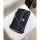 Faux Chanel Small Black Quilted Cowhide Leather Golden CC Lock Women's Chain Design Flap Bag Online