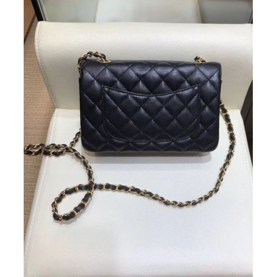 Faux Chanel Small Black Quilted Cowhide Leather Golden CC Lock Women's Chain Design Flap Bag Online