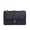 Replica Chanel Classic Jumbo CC Logo Turn Lock Chain Shoulder Strap Women's Black Caviar Leather Flap Bag