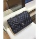 Replica Chanel Classic Jumbo CC Logo Turn Lock Chain Shoulder Strap Women's Black Caviar Leather Flap Bag