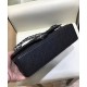 Replica Chanel Classic Jumbo CC Logo Turn Lock Chain Shoulder Strap Women's Black Caviar Leather Flap Bag