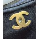 Imitated Chanel Women's Black Quilted Leather White Pearl & Chain Top Handle Double C Signature Medium Shopping Bag