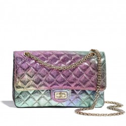 Fashion Colorful Crinkled Leather Quilted Style Silver Chain - Women's Chanel 2.55 Double Flaps Bag Pink