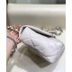 Replica Chanel 19 White Goatskin Leather Gold-Tone Silver-Tone & Ruthenium-Finish Metal Turn Lock Chain Detail Flap Bag For Ladies