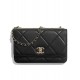 Best Price Burgundy Quilted Leather Top Golden Bar Detail Classic Chain Shoulder Strap - Fake Chanel Flap Wallet 19CM