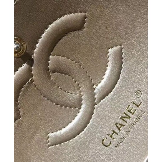 Replica Chanel Classic A01112 Golden CC Turn Lock Women's Multicolor Tweed Medium Flap Bag Apricot Online