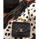 Hot Selling Yellow Gold Thick Chain Top Handle Front Pocket - Women's Chanel Black Quilted Leather Flap Bag