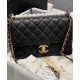 2022 New Top White Pearl Decoration CC Logo Turn Lock - Women's Fake Chanel Chain Strap Black Flap Bag