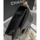 2022 New Top White Pearl Decoration CC Logo Turn Lock - Women's Fake Chanel Chain Strap Black Flap Bag