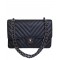 Latest V Type Quilted Leather Slipping Chain Shoulder Strap Silver Hardware - Replica Chanel Female Medium Flap Bag