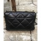 Top Sale Brass Chain Handle CC Logo Turn Lock Two-tone Chain Strap - Imitation Chanel Female Black Quilted Leather Maxi Flap Bag