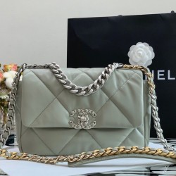 Chanel Classic Flap Bag Grey For Women 10.2in/26cm