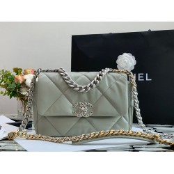 Chanel Classic Flap Bag Grey For Women 10.2in/26cm