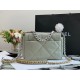 Chanel Classic Flap Bag Grey For Women 10.2in/26cm