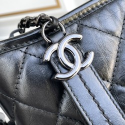 Chanel CO-CO Gabrielle Hobo Bag Black For Women 7.8in/20cm