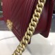 Chanel Boy Handbag Gold Toned Hardware Burgundy For Women, Women’s Bags, Shoulder And Crossbody Bags 9.8in/25cm A67086