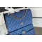 Chanel Classic Handbag 26cm Blue For Women A01112